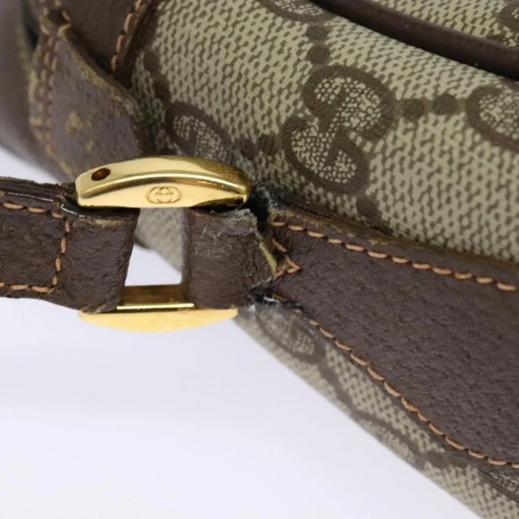 VGUCCI GG Supreme Web Sherry Line Shoulder Bag PVC Beige 56 02 088 Auth 131583 - Picture 11 of 14